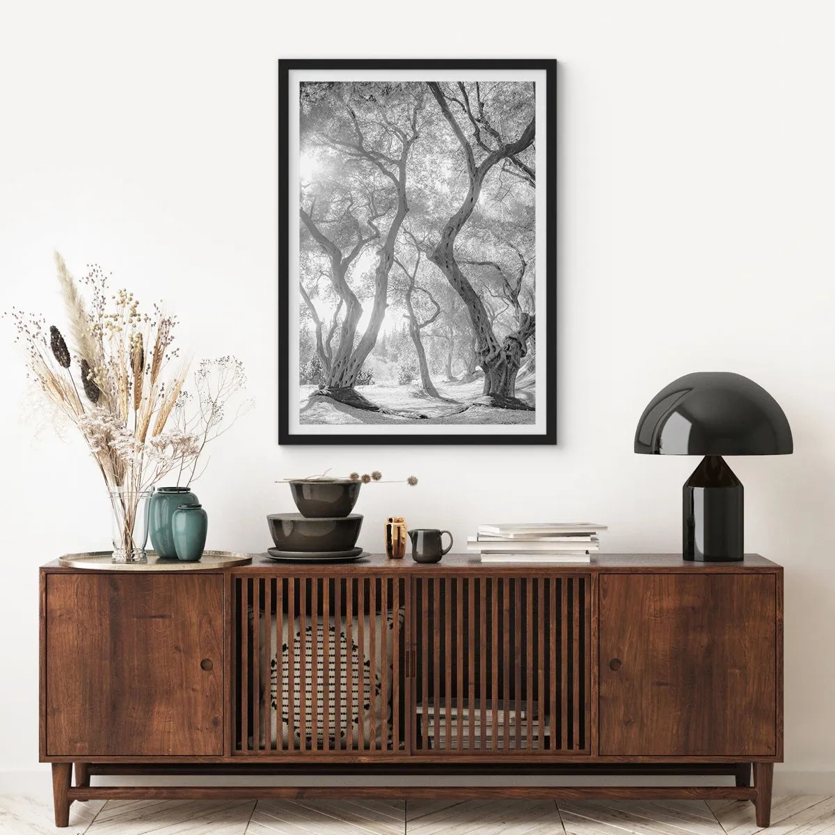 Plagát v čiernom ráme - V olivovom háji - 61x91 cm
