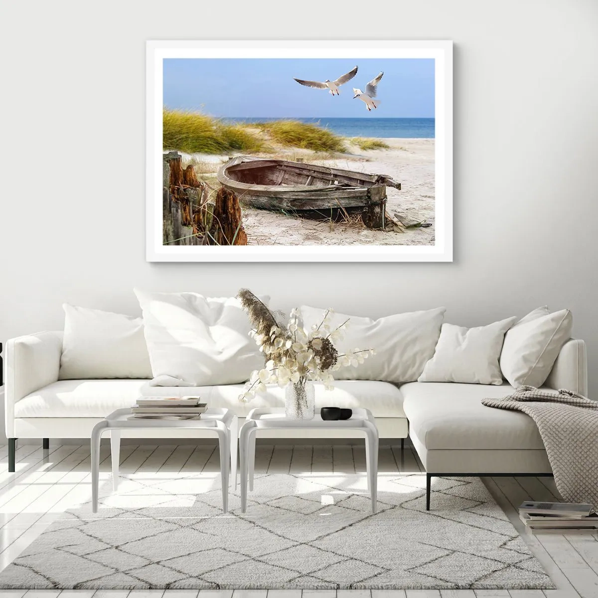 Plagát v bielom ráme - Vetrom ožiarené - 50x40 cm