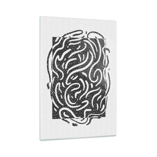 Obraz na skle - Abstrakcia: tanec radosti - 70x100 cm