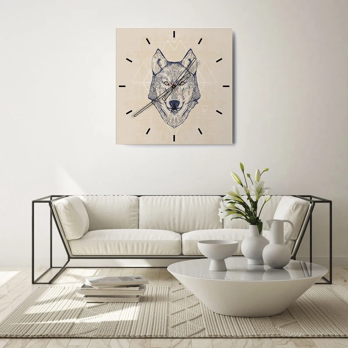 Nástenné hodiny - Alfa o prenikavom pohľade - 30x30 cm