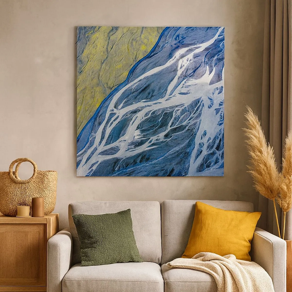 Obraz na plátne - Jaskynné maľby prírody - 30x30 cm