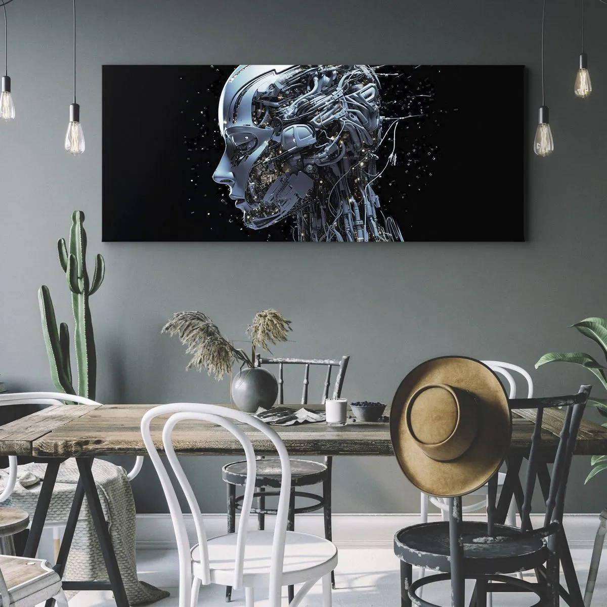 Obraz na plátne - Technológia je žena - 100x40 cm