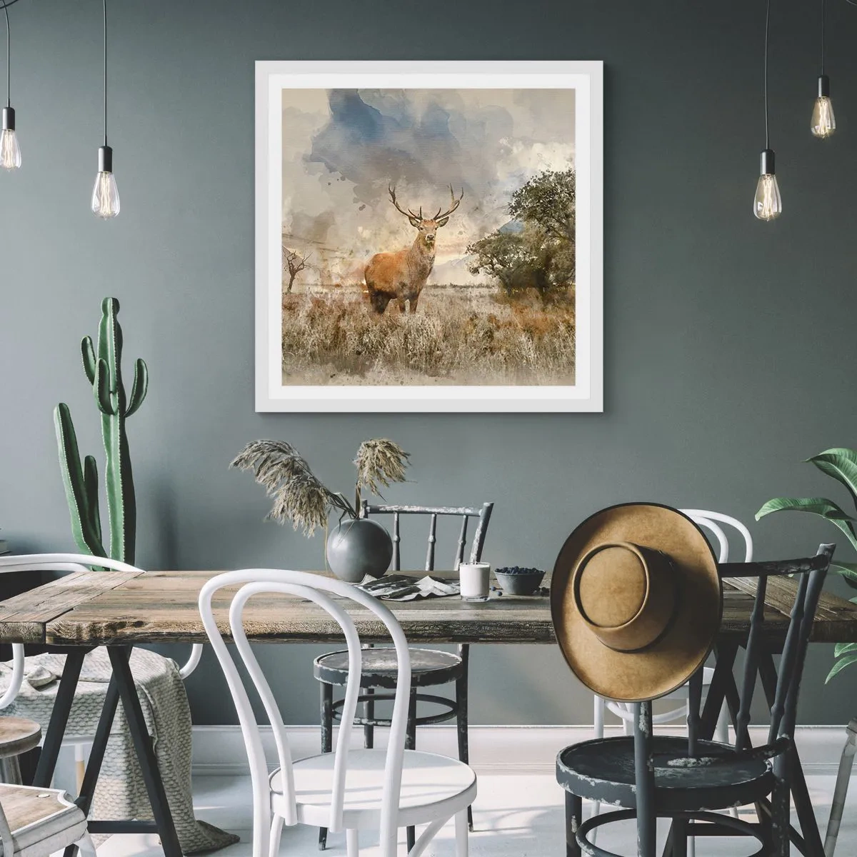 Plagát v bielom ráme - Dôstojnosť - sila - majestátnosť - 40x40 cm