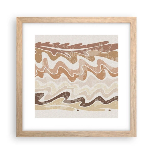 Plagát v ráme zo svetlého duba - Dobrá energia – dobré emócie - 30x30 cm