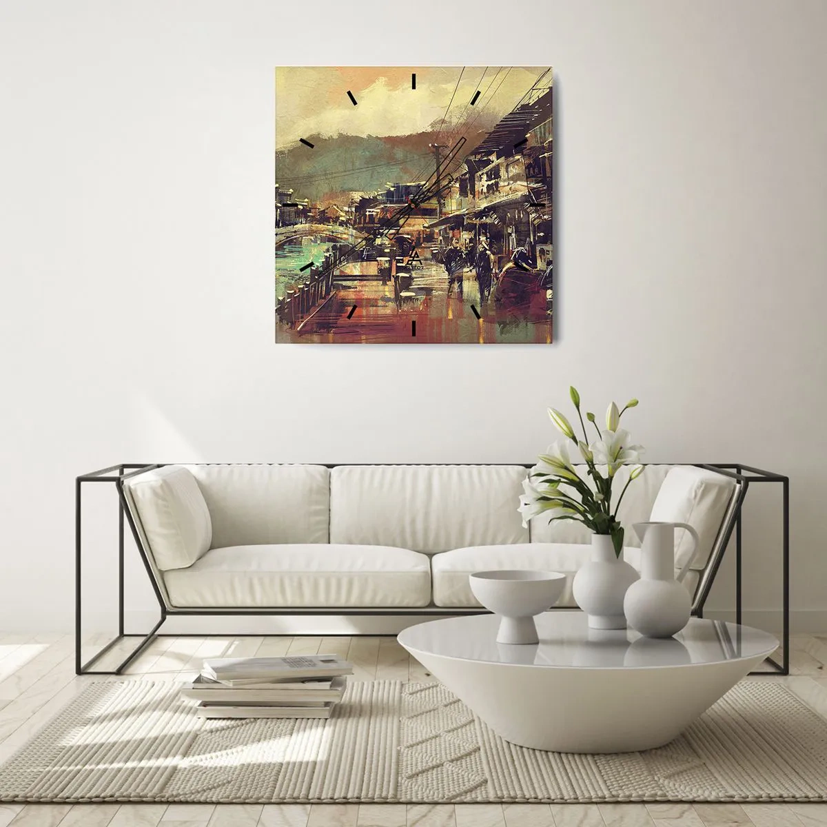 Nástenné hodiny - Život ako bohatstvo šedej - 40x40 cm