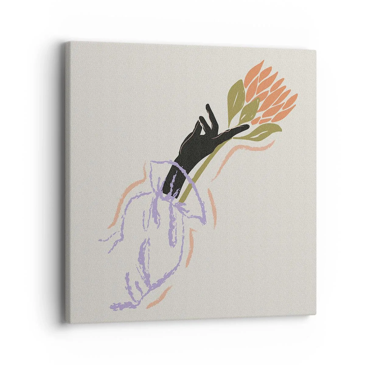 Obraz na plátne - Sesterský dotyk - 40x40 cm