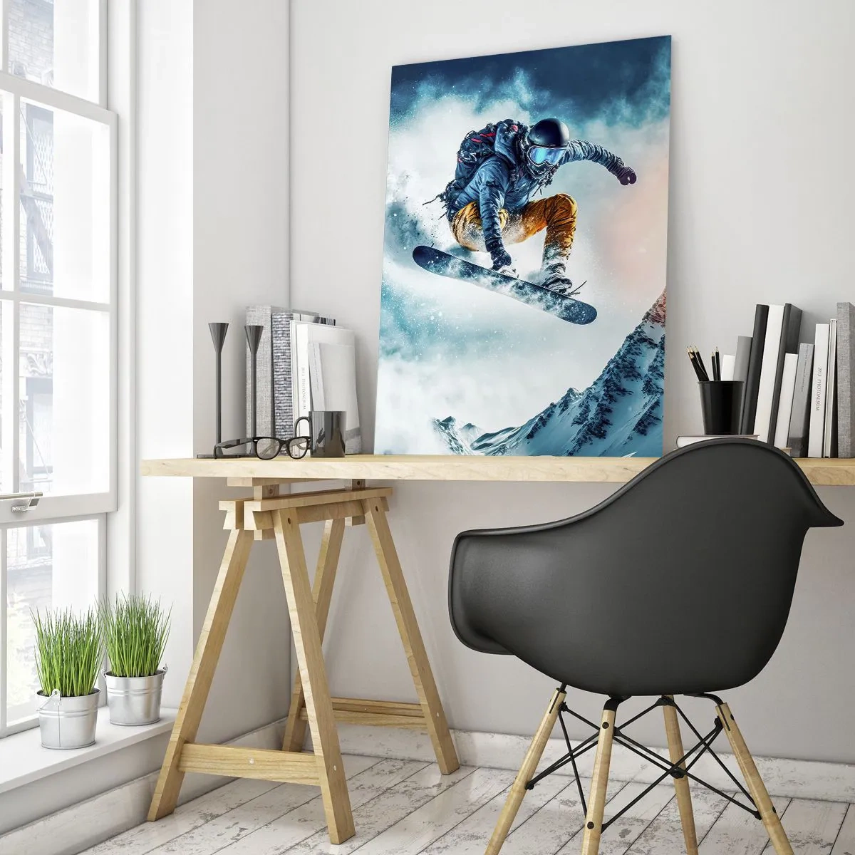 Obraz na skle - Extrémne emócie - 50x70 cm