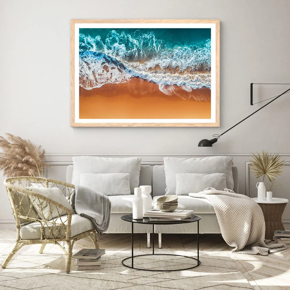 Plagát v ráme zo svetlého duba - Vždy pár - 70x50 cm