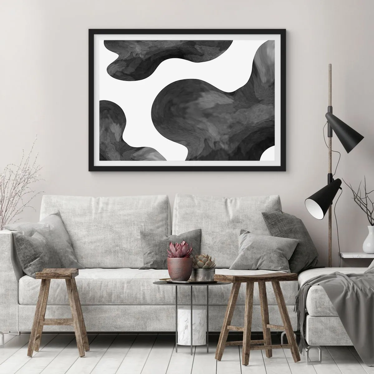 Plagát v čiernom ráme - Mliečna dráha - 100x70 cm