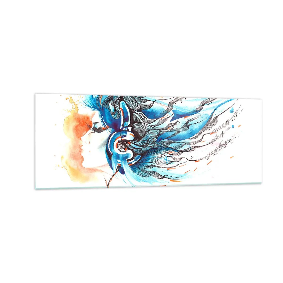 Obraz na skle - Nech hrá hudba - 140x50 cm