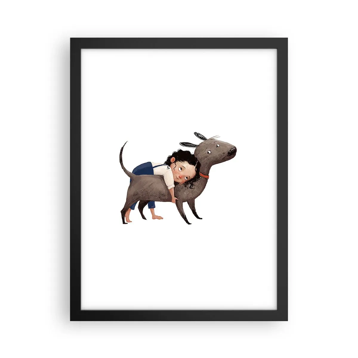 Plagát v čiernom ráme - Najlepší priatelia - 30x40 cm