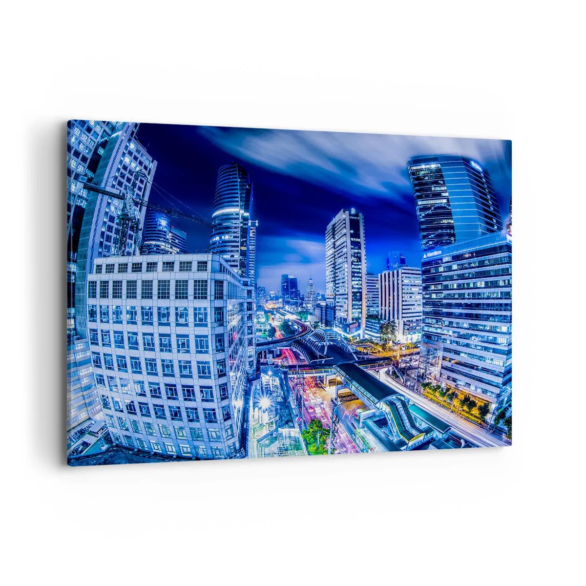 Obraz na plátne - Rytmy nočného mesta - 100x70 cm