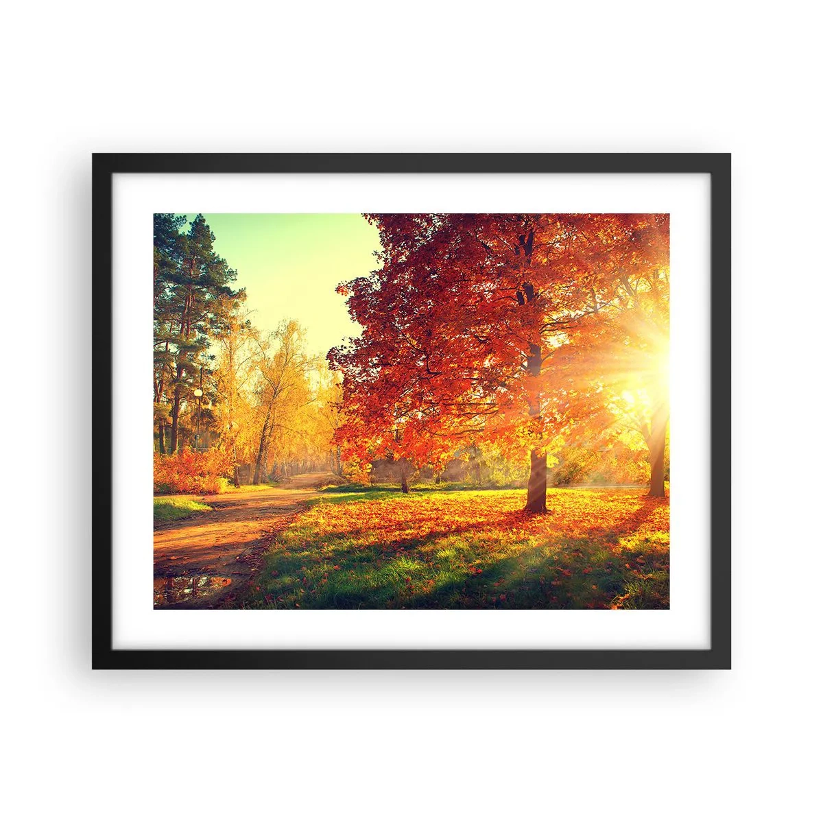 Plagát v čiernom ráme - Červené je krásne - 50x40 cm
