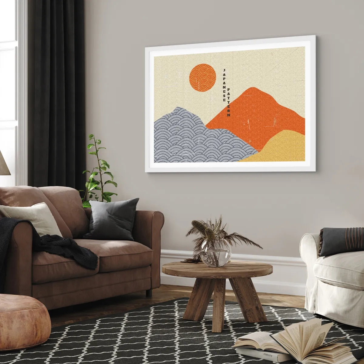 Plagát v bielom ráme - V japonskom duchu - 50x40 cm