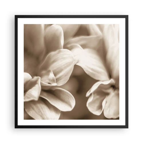 Plagát v čiernom ráme - Nežné ako úsmev - 60x60 cm