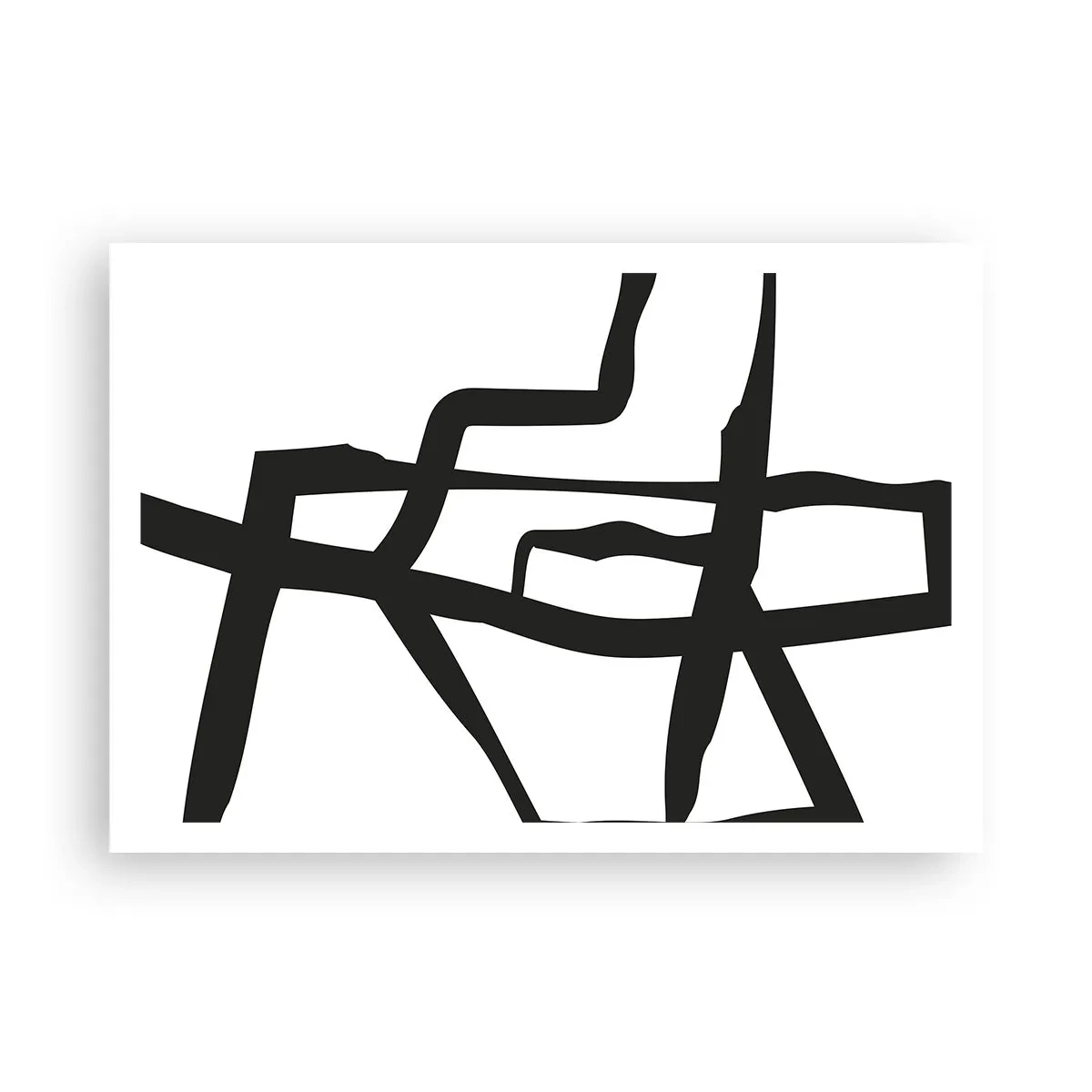 Plagát - Čiernobiela konštrukcia - 100x70 cm