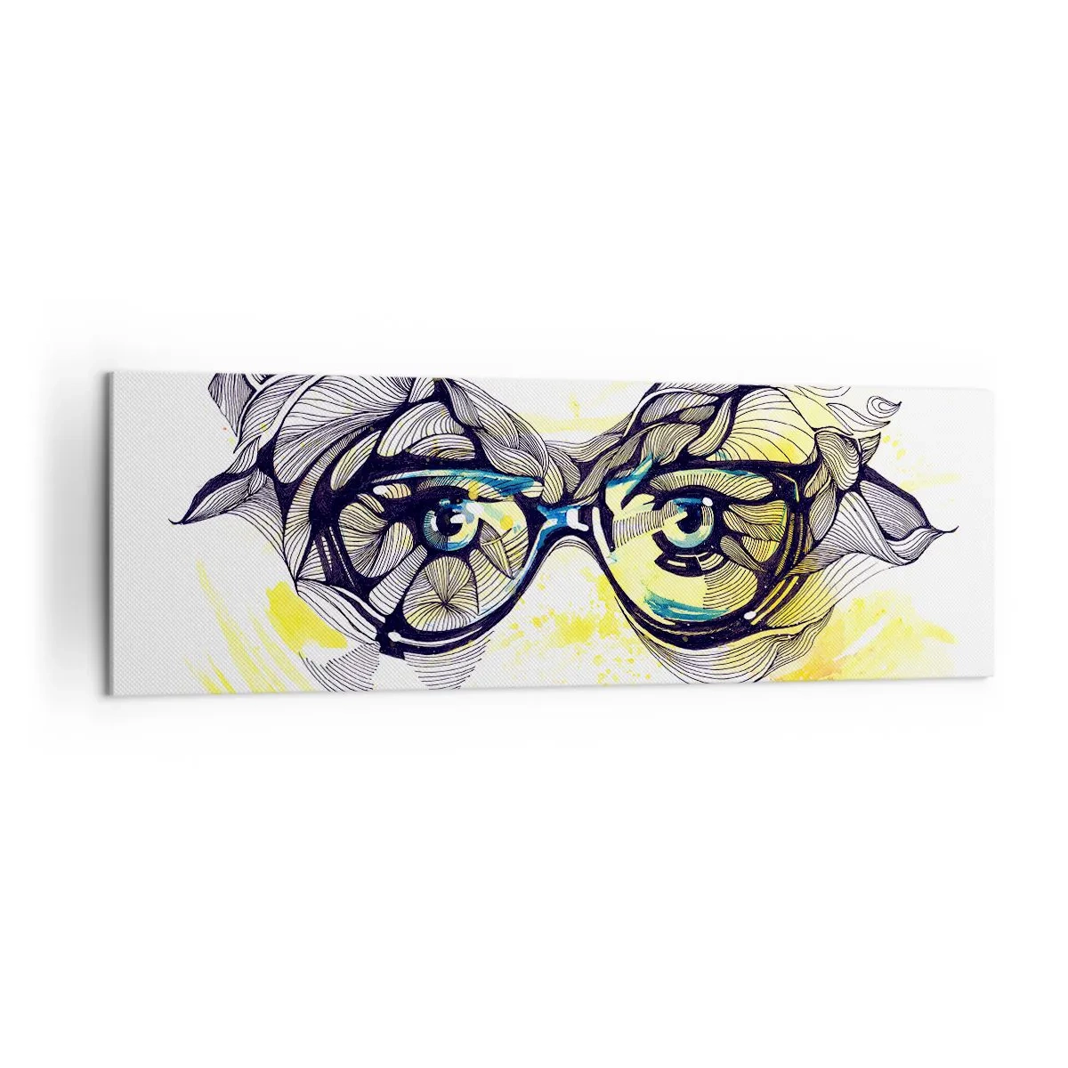 Obraz na plátne - Cez modré okuliare - 160x50 cm