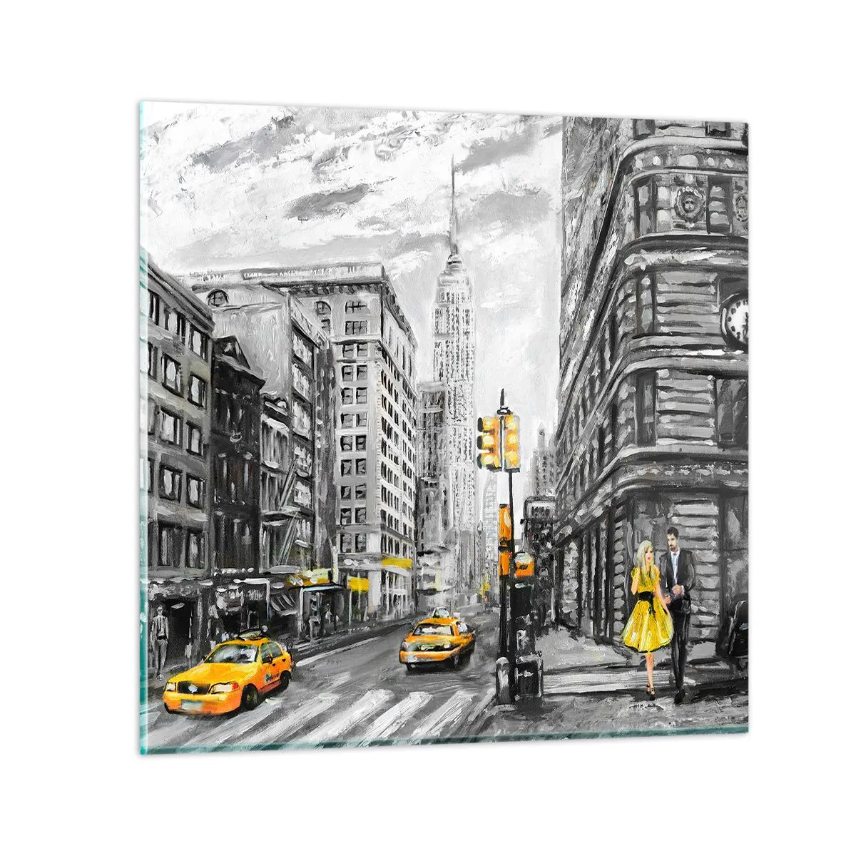 Obraz na skle - Newyorský príbeh - 30x30 cm