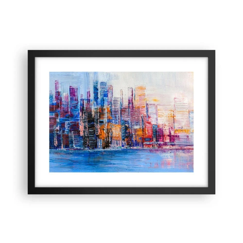 Plagát v čiernom ráme - Radostná metropola - 40x30 cm