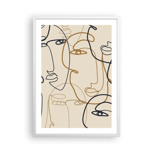 Plagát v bielom ráme - Portrét znásobený - 50x70 cm
