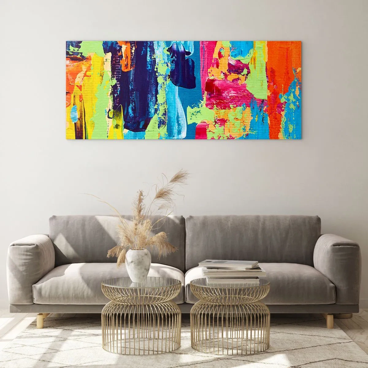 Obraz na skle - Život je krásny! - 100x40 cm