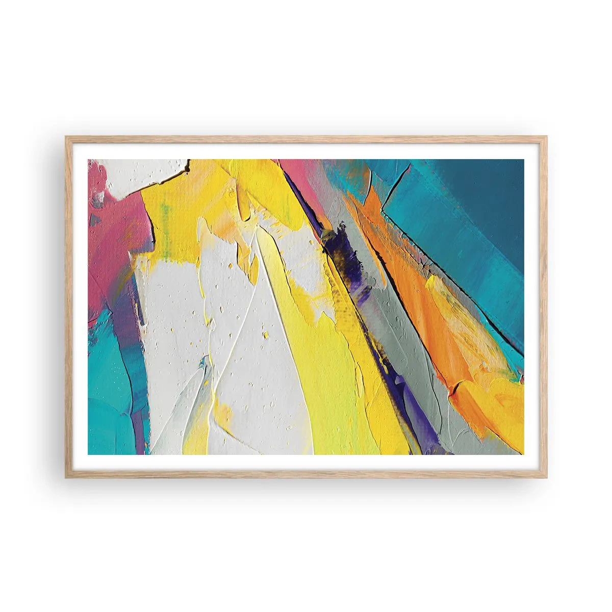 Plagát v ráme zo svetlého duba - Anatómia svetla - 100x70 cm