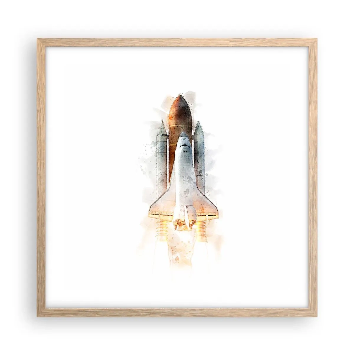 Plagát v ráme zo svetlého duba - Prieskumníci do toho - 50x50 cm