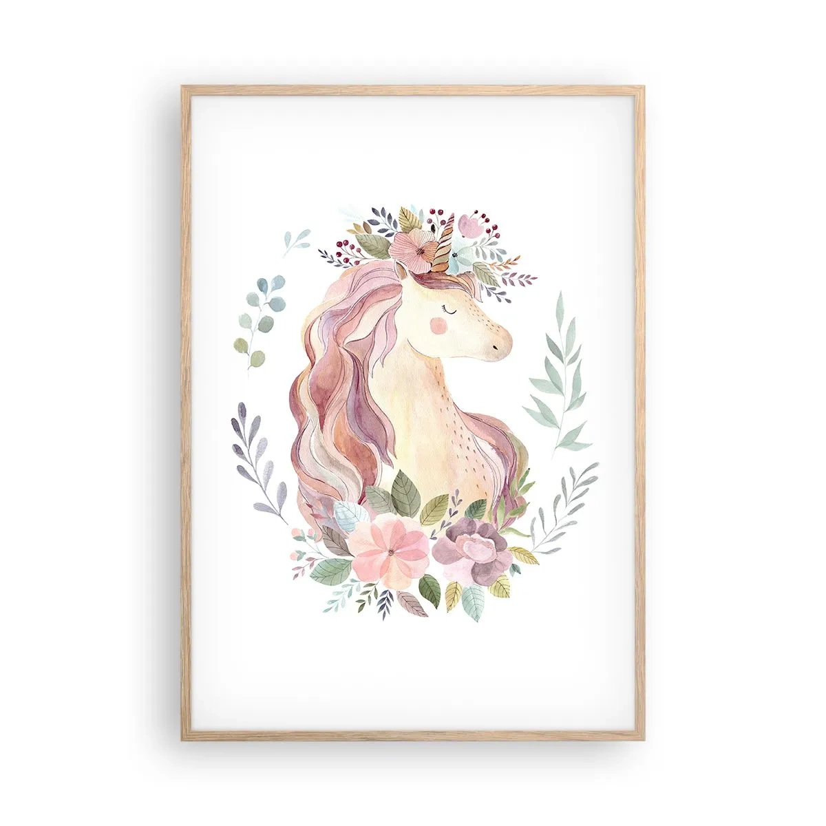 Plagát v ráme zo svetlého duba - Pozvánka do ríše rozprávok - 70x100 cm