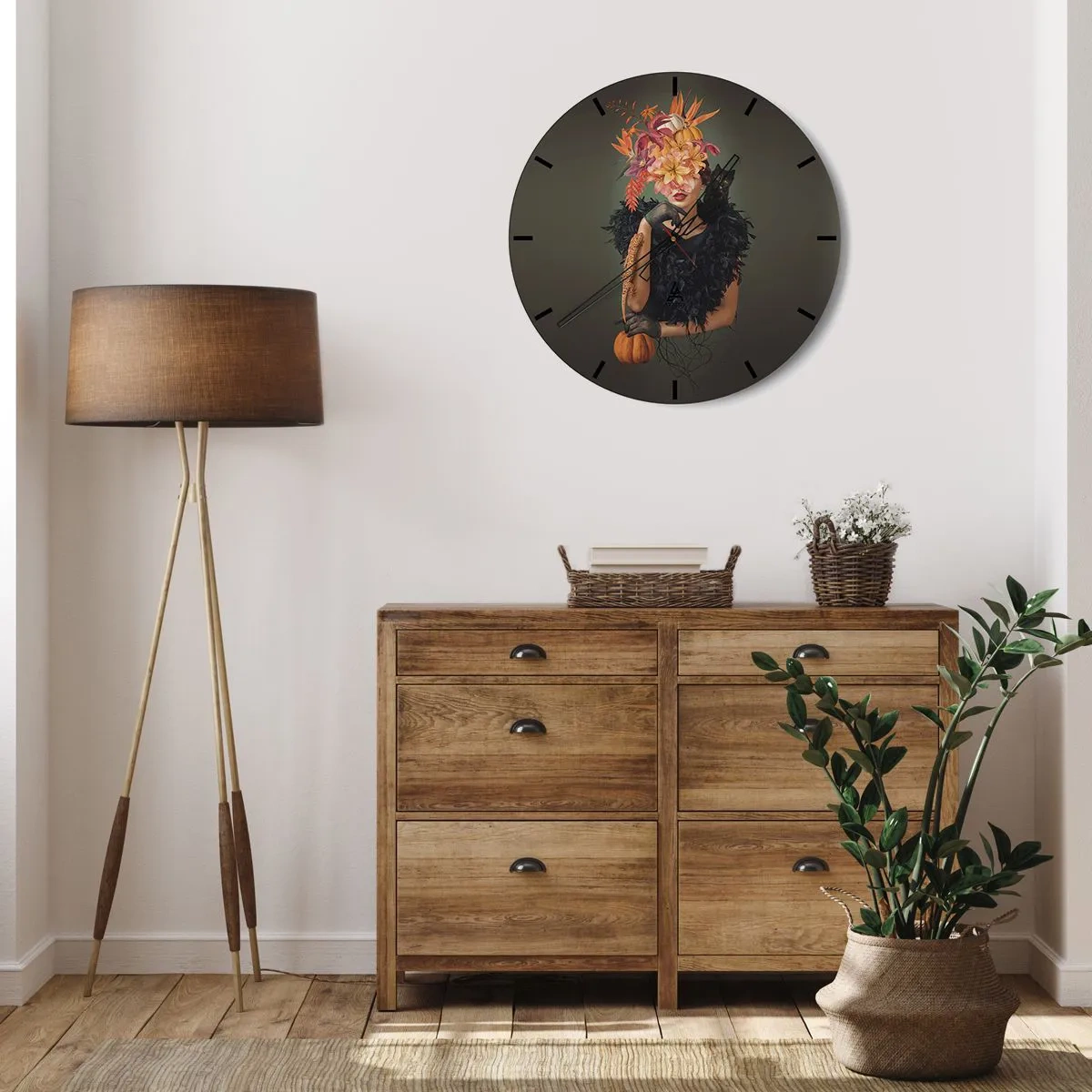 Nástenné hodiny - Kúzlo čarodejnice - 40x40 cm