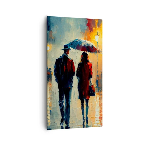 Obraz na plátne - Mestská love story - 55x100 cm