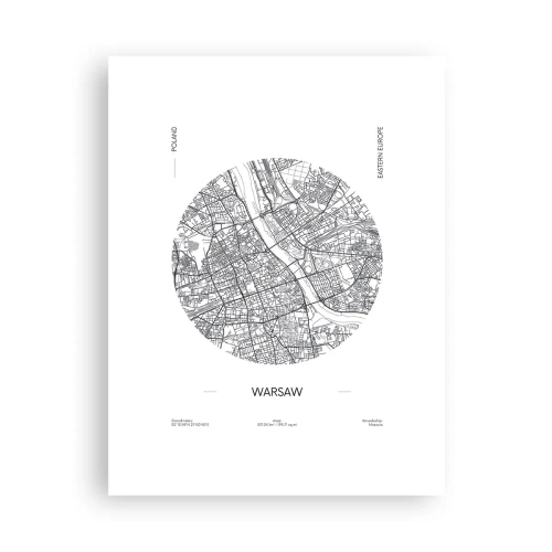 Plagát - Anatómia Varšavy - 30x40 cm