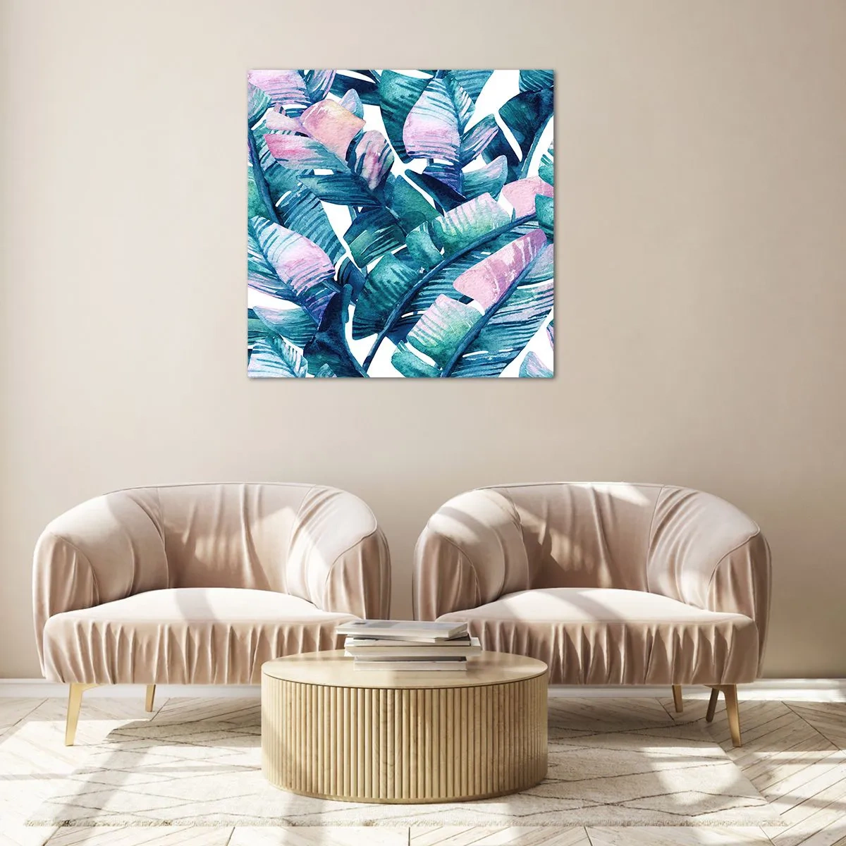 Obraz na skle - V banánovom háji - 60x60 cm