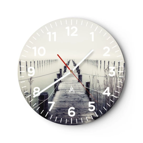 Nástenné hodiny - Ponor sa do pokoja - 40x40 cm