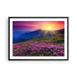 Plagát v čiernom ráme - …A okolo vonia kosodrevina a voňajú byliny - 70x50 cm