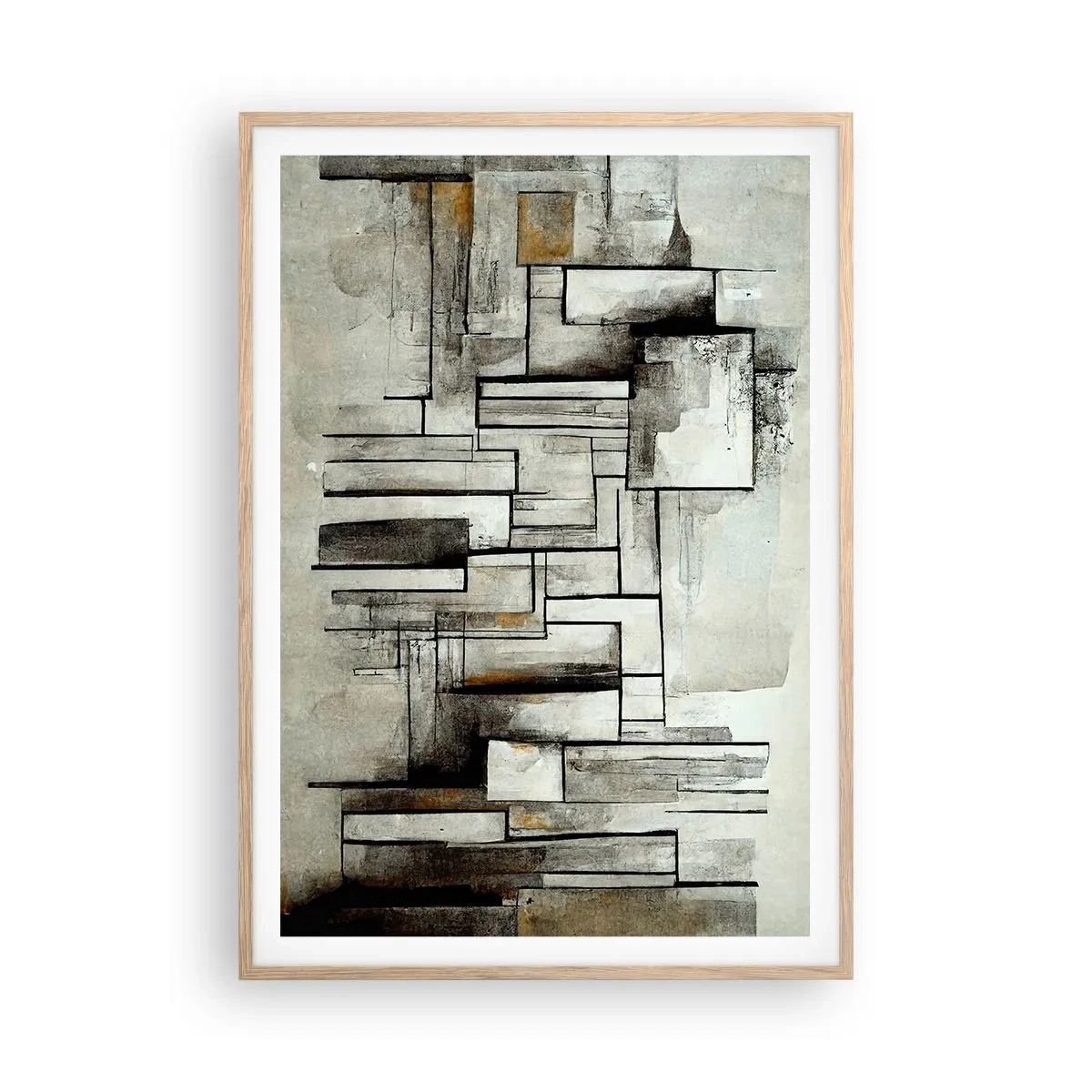 Plagát v ráme zo svetlého duba - Sila jednoduchosti - 70x100 cm