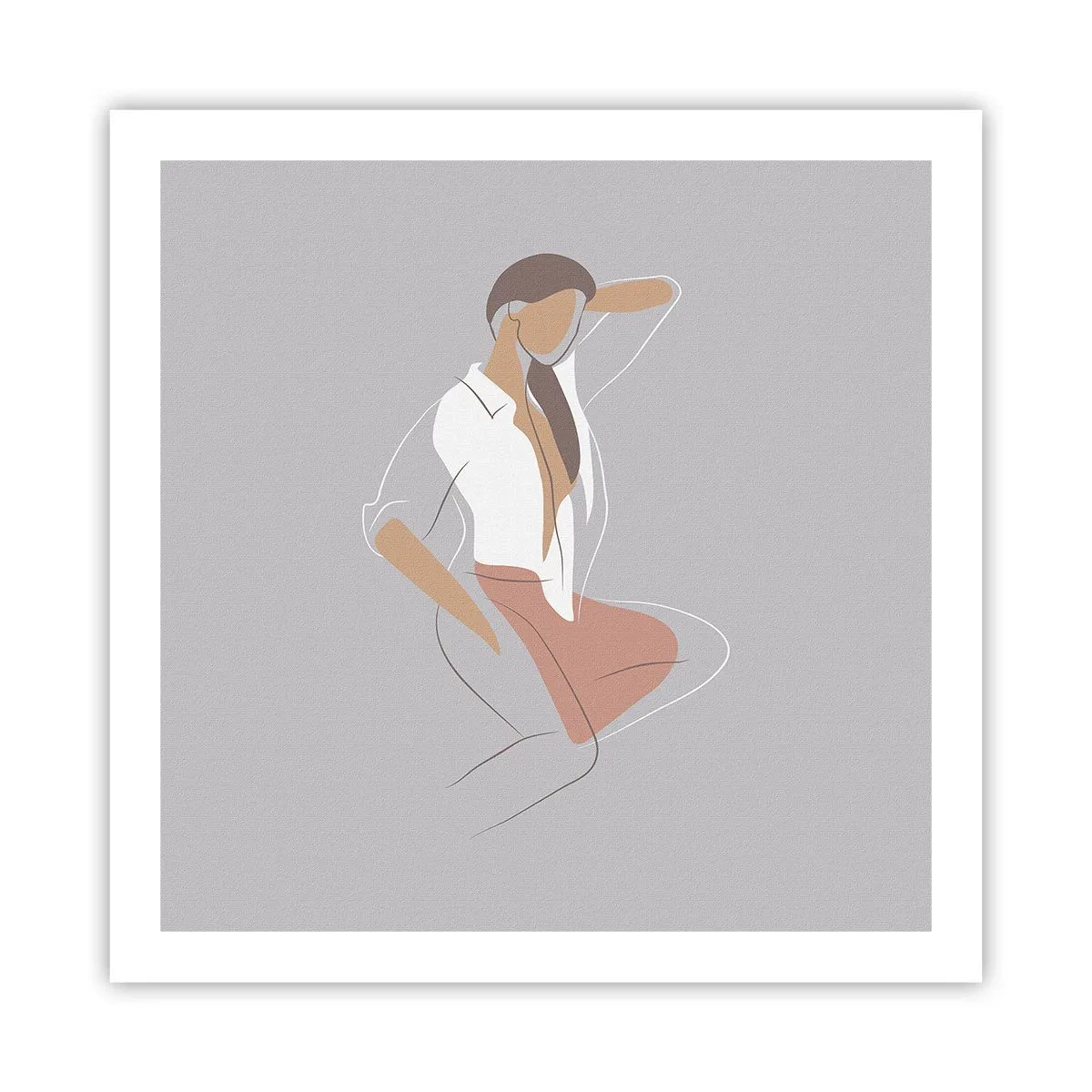 Plagát - Obrys pôvabu - 60x60 cm
