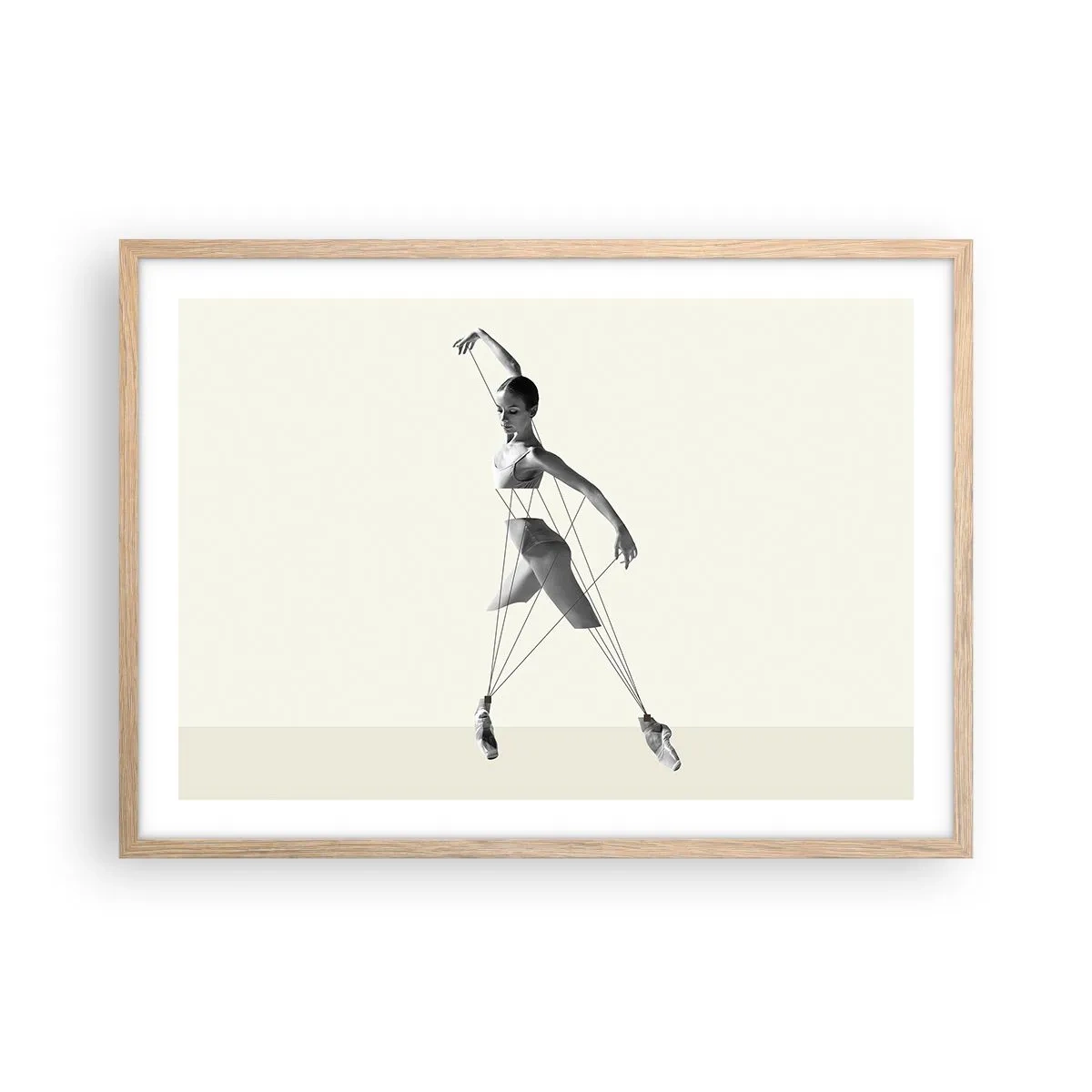 Plagát v ráme zo svetlého duba - V divadle sveta - 70x50 cm