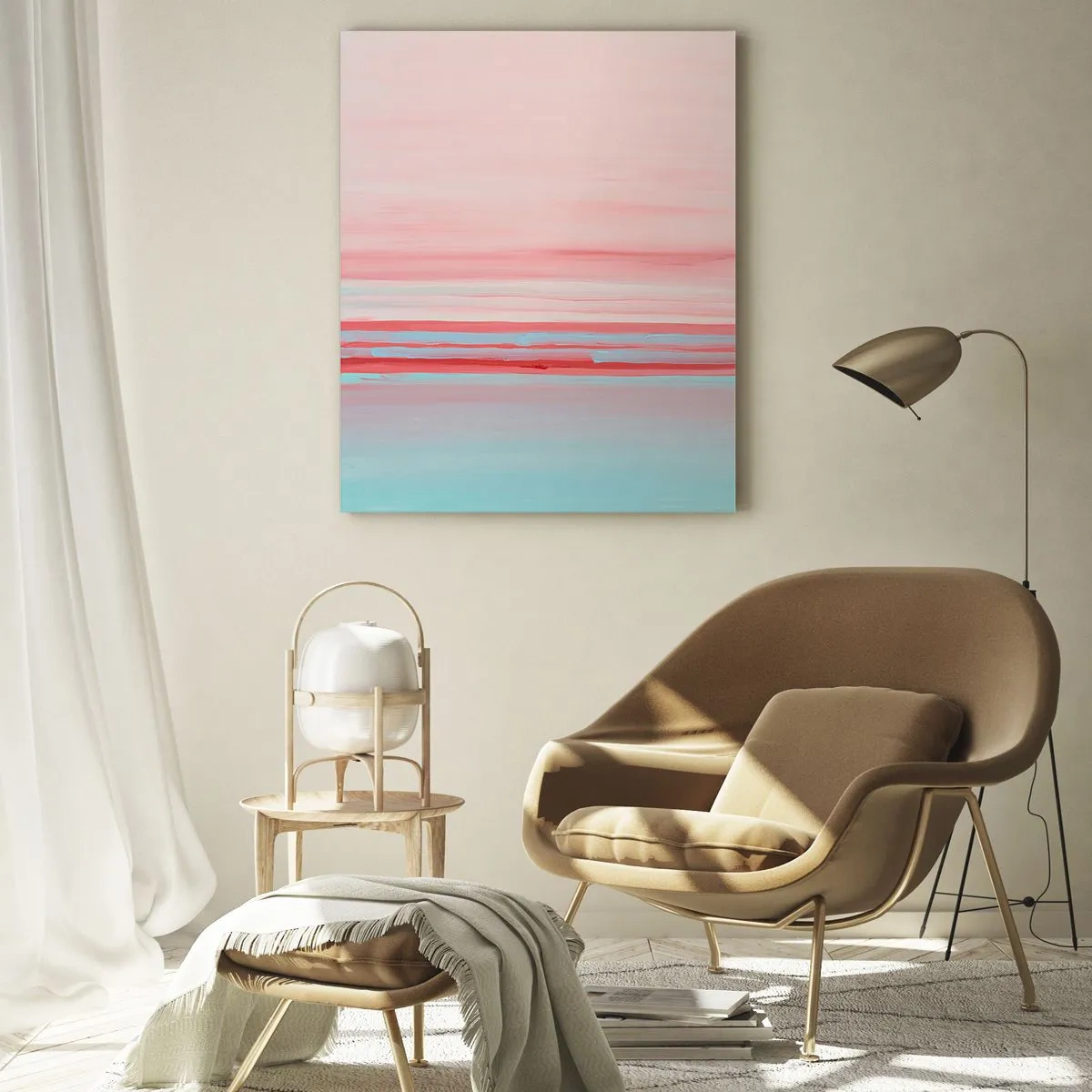 Obraz na skle - Abstrakcia za úsvitu - 50x70 cm