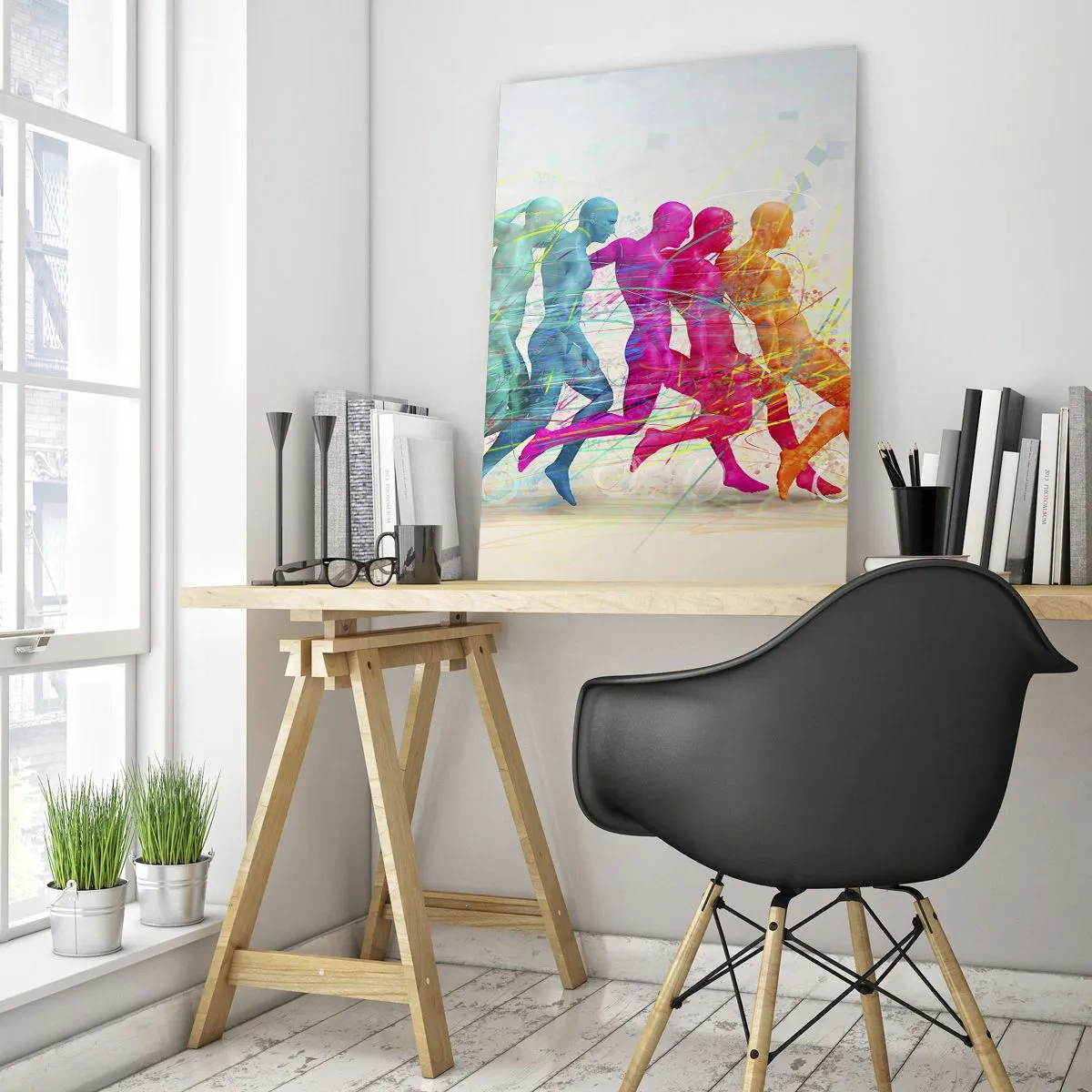 Obraz na skle - Harmónia pohybu - 50x70 cm