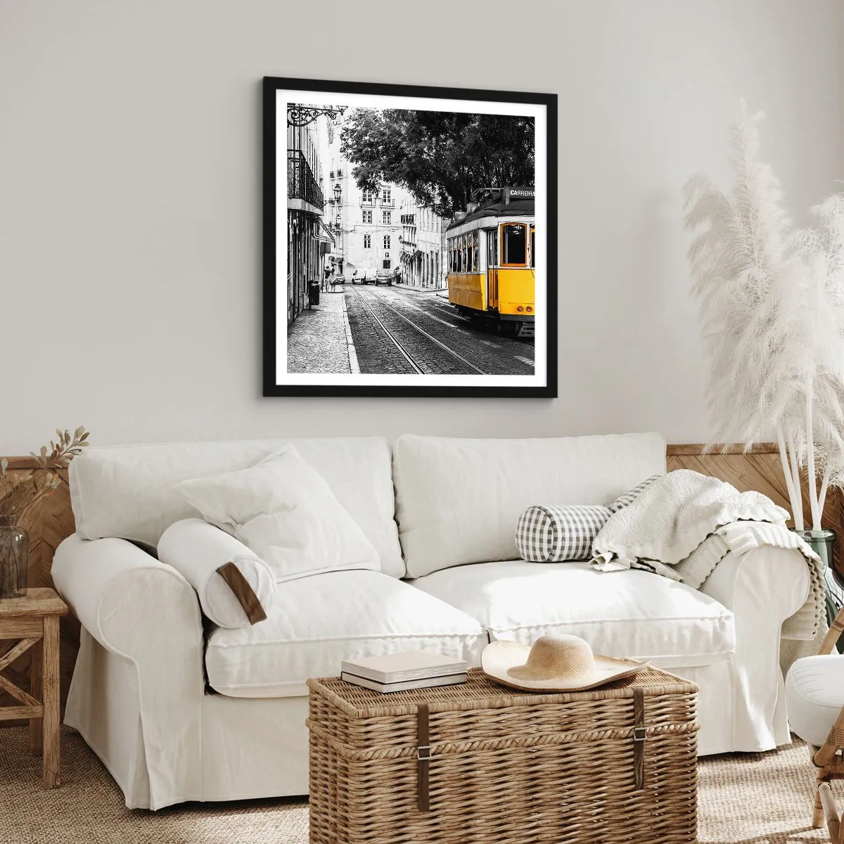 Plagát v čiernom ráme - Fado v pozadí - 60x60 cm