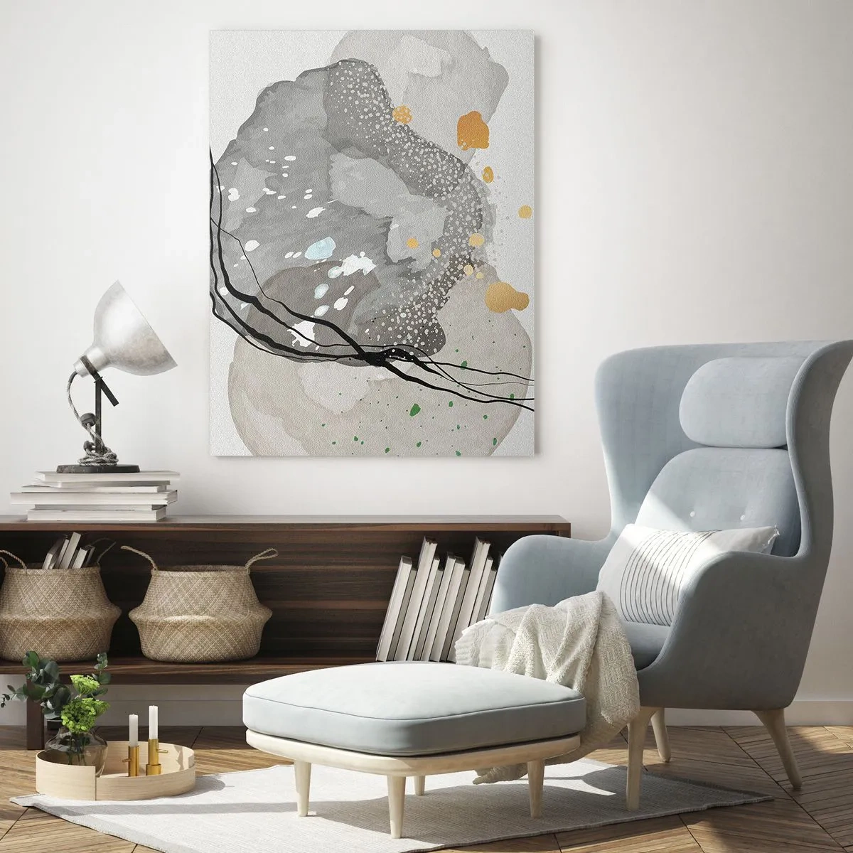 Obraz na skle - Organická kompozícia - 50x70 cm