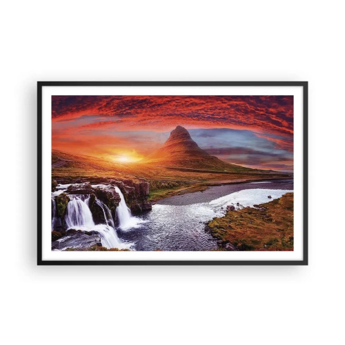 Plagát v čiernom ráme - Pohľad na Stredozem - 91x61 cm