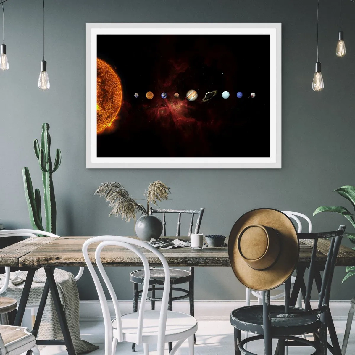 Plagát v bielom ráme - Naša štvrť - 91x61 cm