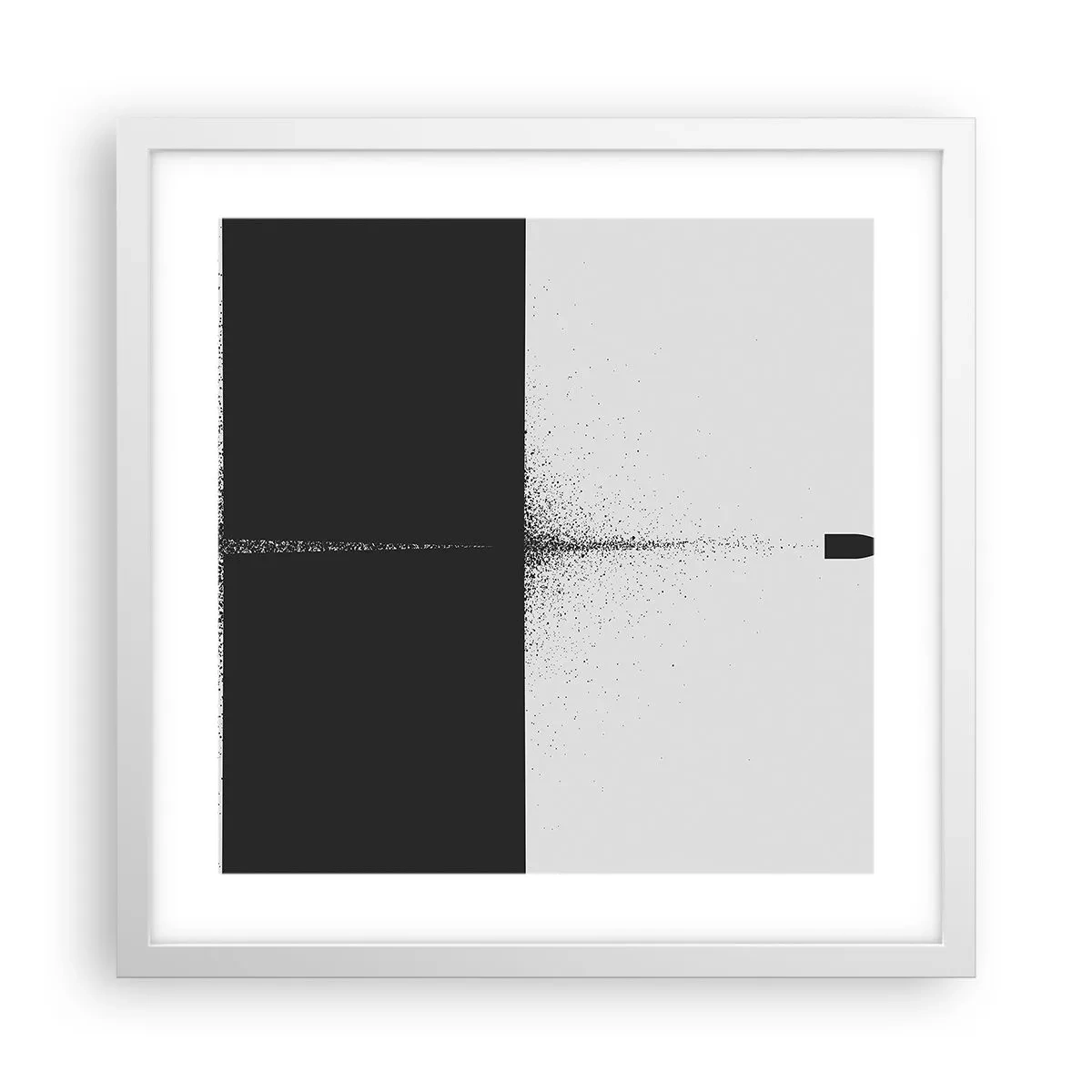 Plagát v bielom ráme - Priamo k cieľu - 40x40 cm