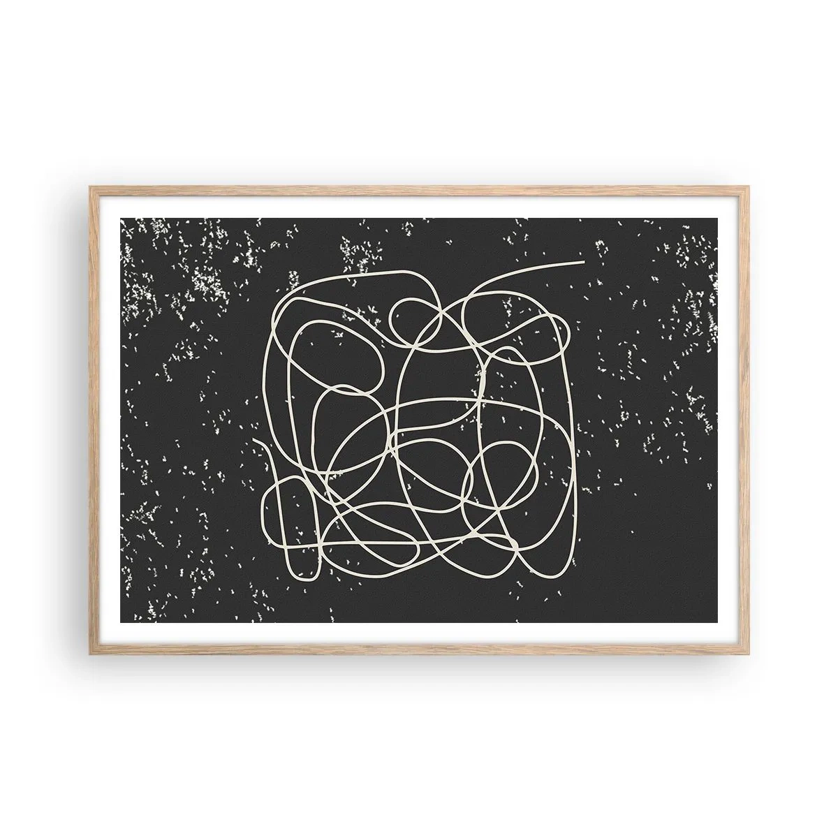 Plagát v ráme zo svetlého duba - Túlanie myslí - 100x70 cm