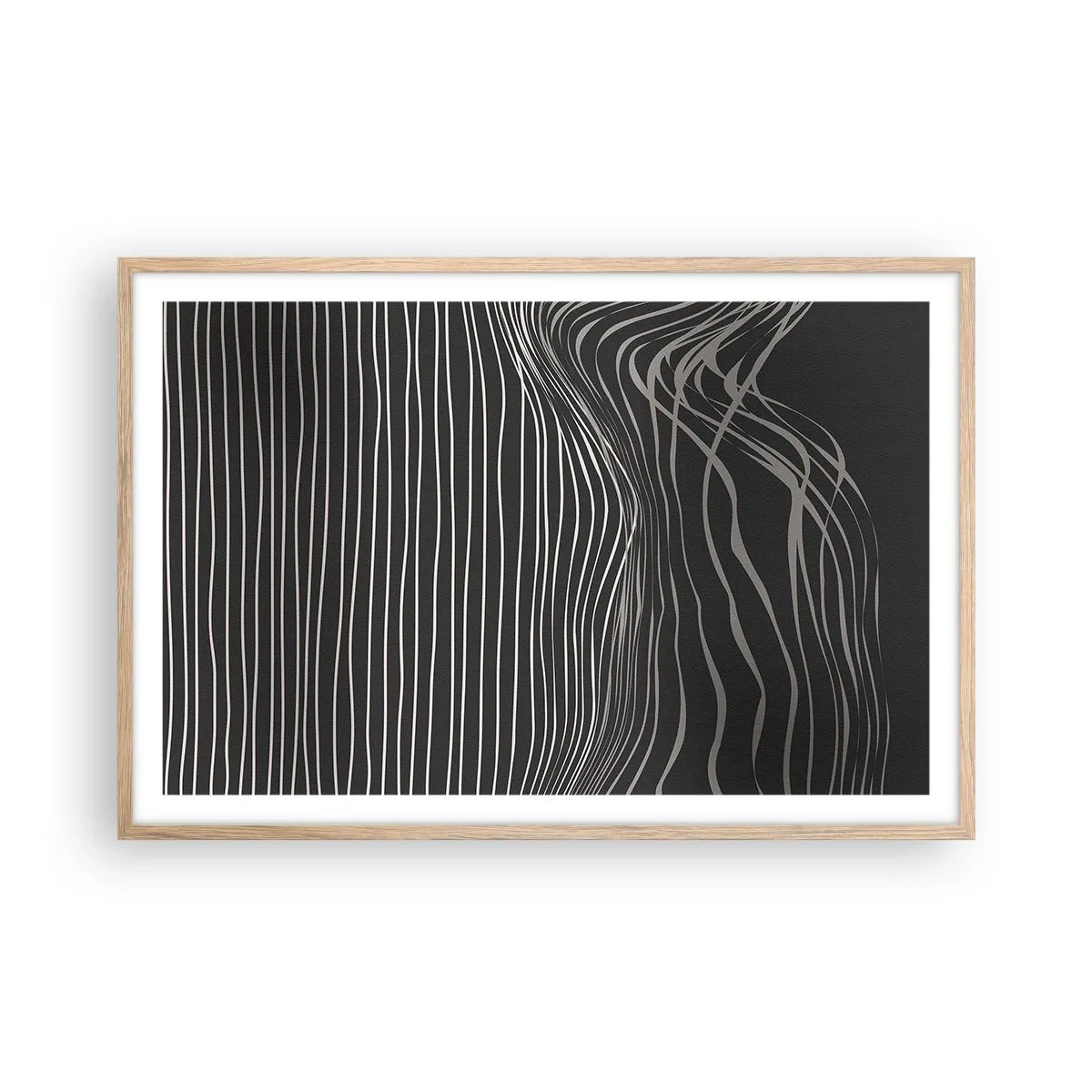 Plagát v ráme zo svetlého duba - Rytmus a prízvuk - 91x61 cm