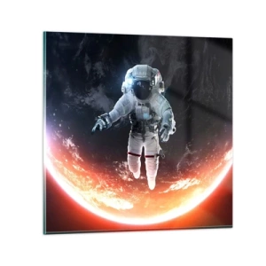 Obraz na skle - Môžem zostať ešte chvíľku? - 60x60 cm