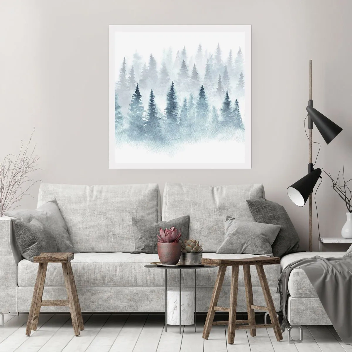 Plagát - Zahalené hmlou - 60x60 cm