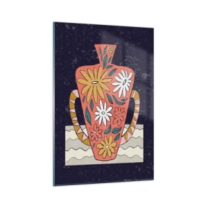 Obraz na skle - Maľovaný džbán - 80x120 cm