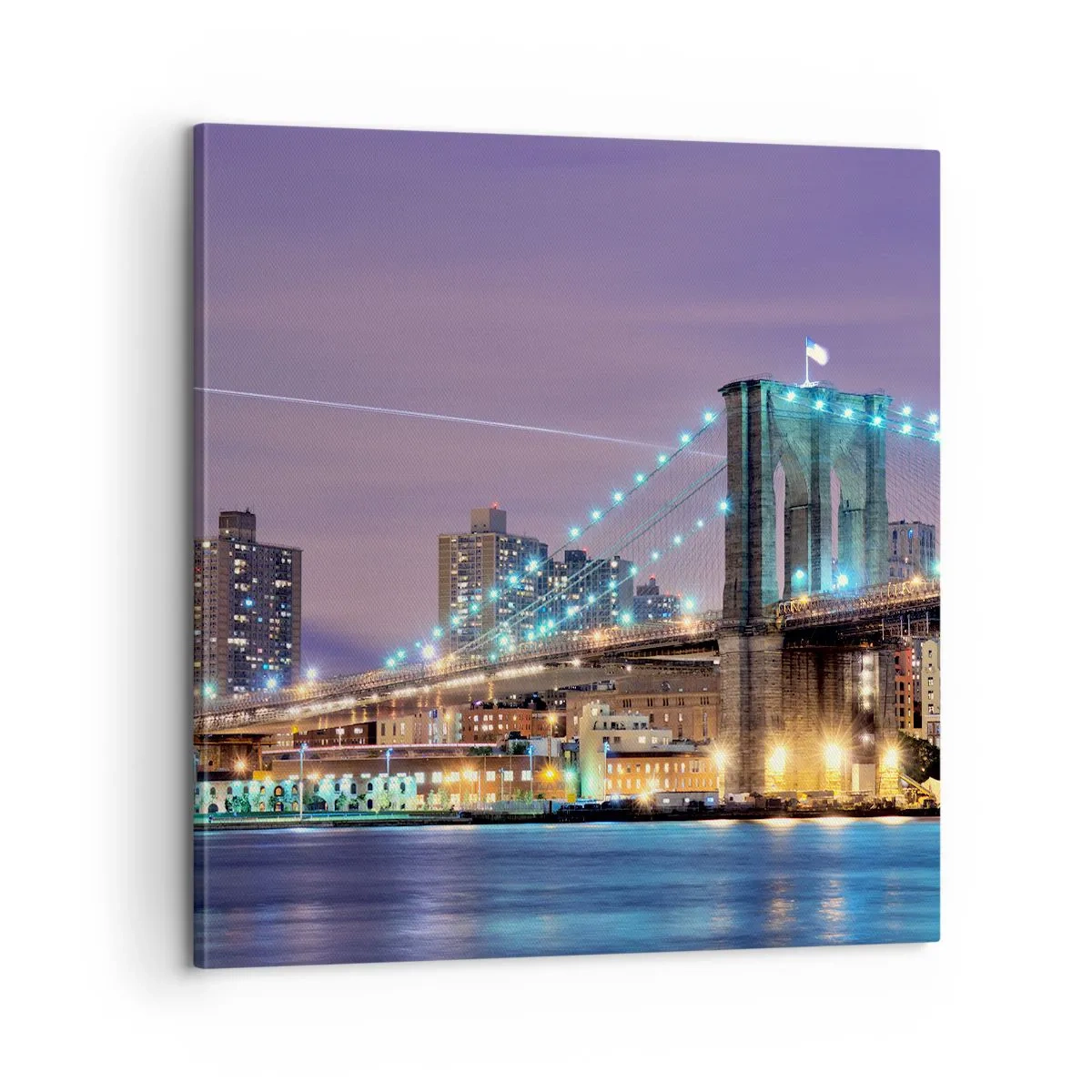 Obraz na plátne - Po veľa rokov Brooklynský most - 60x60 cm
